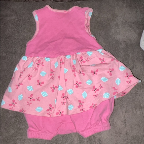 Harley-Davidson Pink Infant Dress with Butterfly Design - Picture 2 of 3